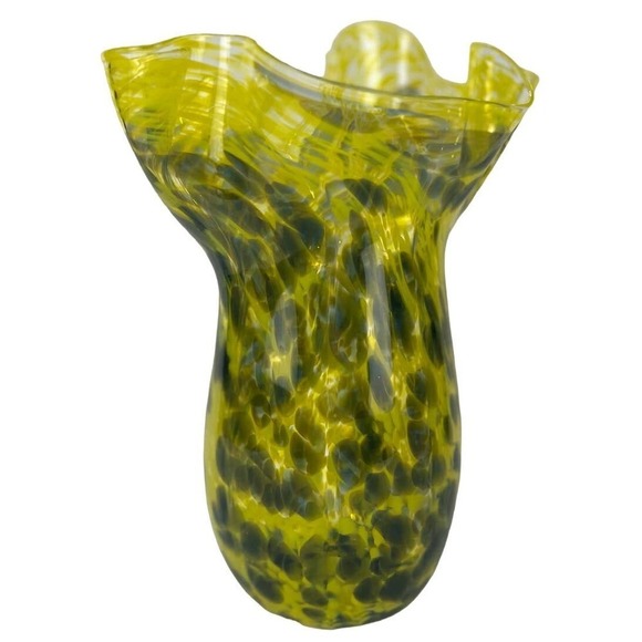 Mid Century Modern Yellow Glass - Picture 1 of 8